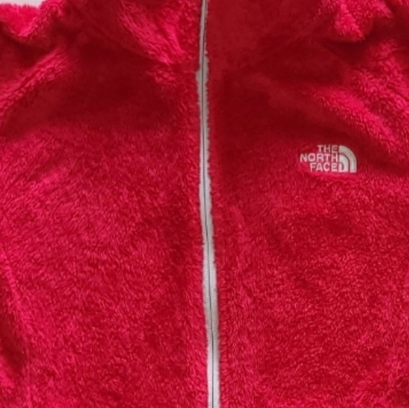 North Face Osito Fleece Jacket Coat Red Winter Sherpa Athleisure Women Small S - Picture 3 of 12